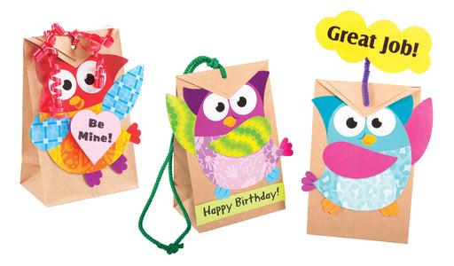 A0999 Learning FUN Activity Owl-Standing Treat Bags