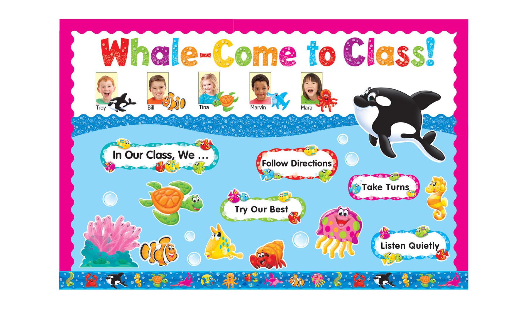 D8304 Sea Buddies™ Whale-come to Class! Bulletin Board Idea