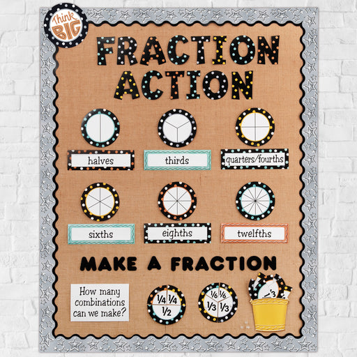 D9101 Fraction Action Bulletin Board Idea