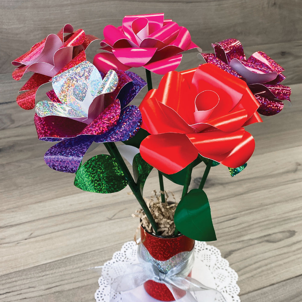 Trimmer Red Pink Sparkle Valentine Roses DIY