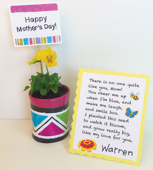 Mothers Day Poem and Planter