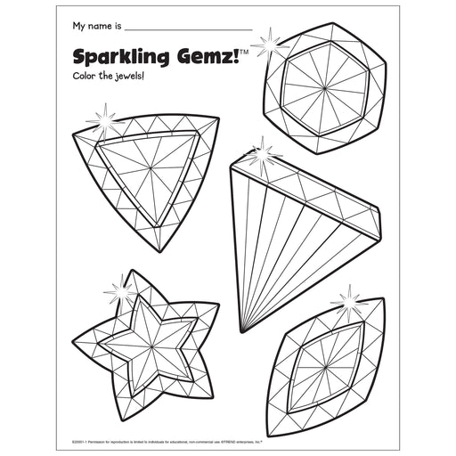 Gemz Coloring Page Free Printable