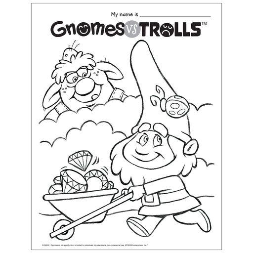 Gnomes vs Trolls Coloring Page Free Printable