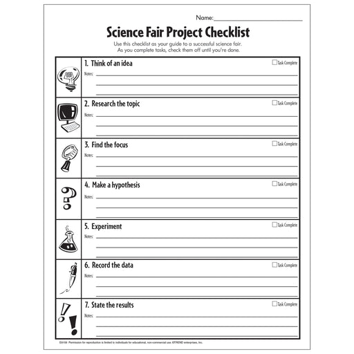 Science Fair Free Printable