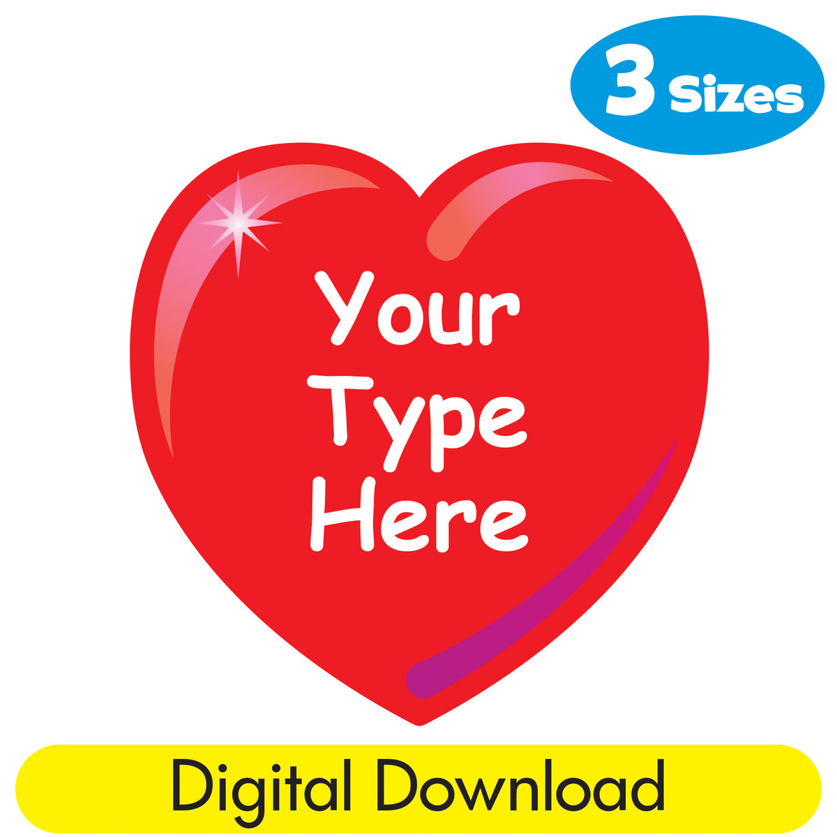 Valentine Heart Printable Decor Editable Cut-Outs P10301 | TREND ...