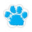 T10583 Accent Blue Paw Print
