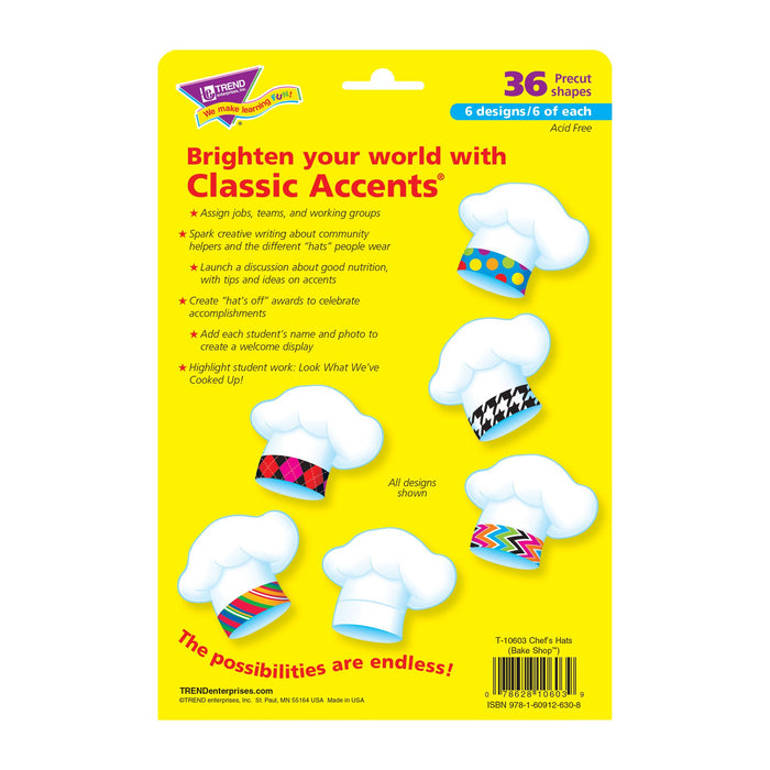 T10603 Accent Chefs Hats Package Back