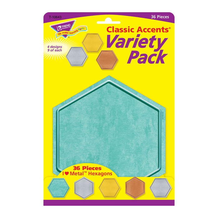 I ♥ Metal™ Hexagons Classic Accents® Variety Pack