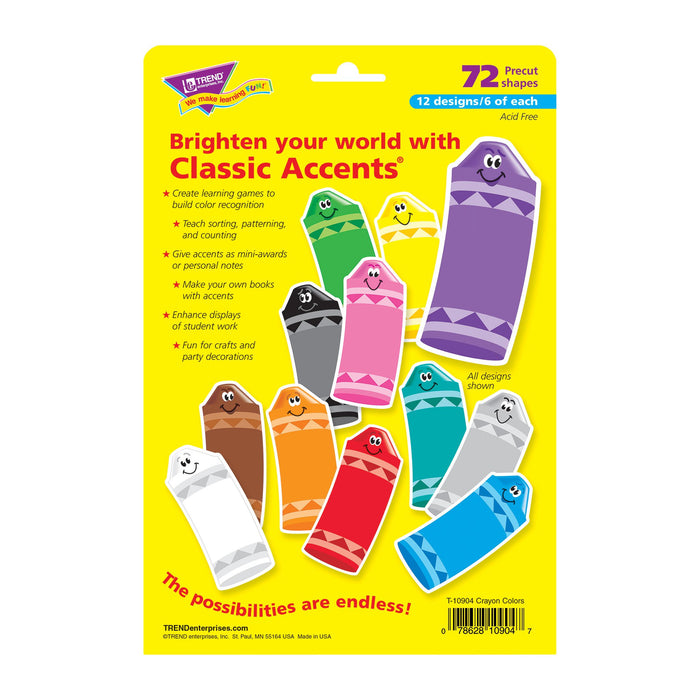 T10904 Accent Primary Color Crayon Package Back