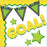 Yellow and green school team color bulletin board decorations