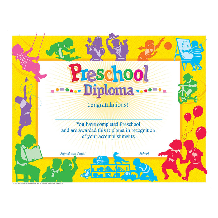 T17001 Award Preschool Diploma