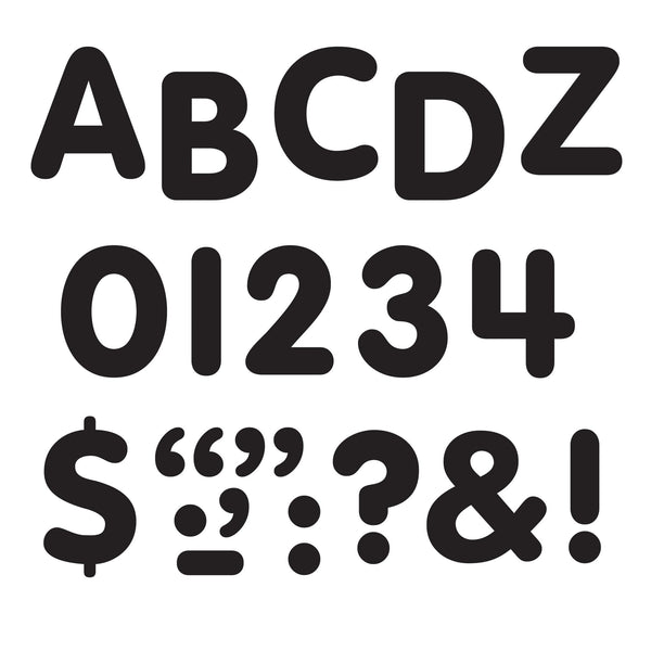 STICK-EZE® Stick-On Letters Black 1-Inch Letters, Numbers, Marks