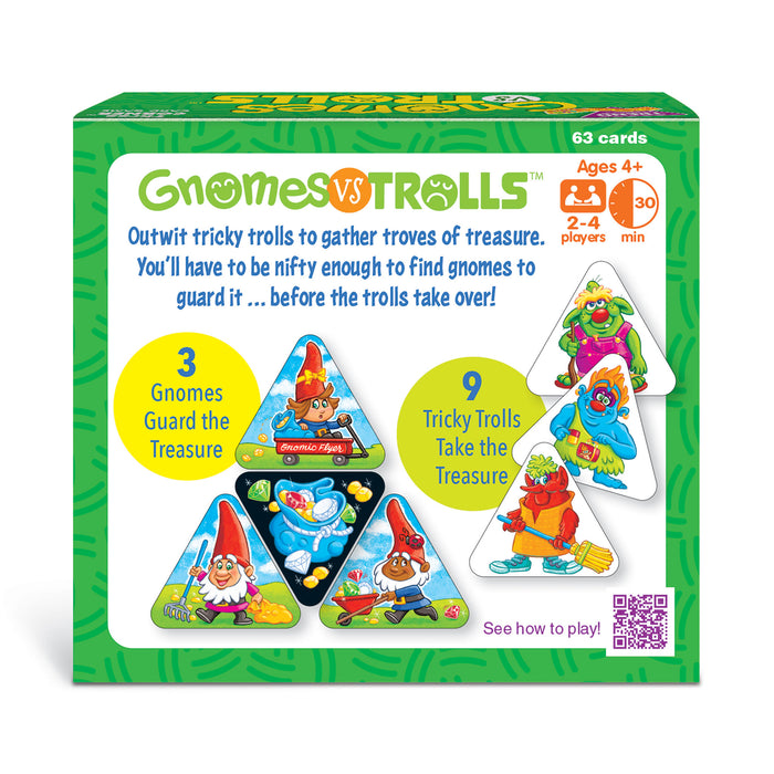 GNOMES vs TROLLS Three CORNER™ Card Game back of box