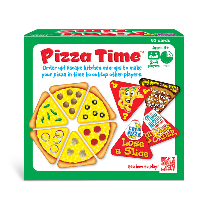 Pizza Time Three Corner Card Game box back