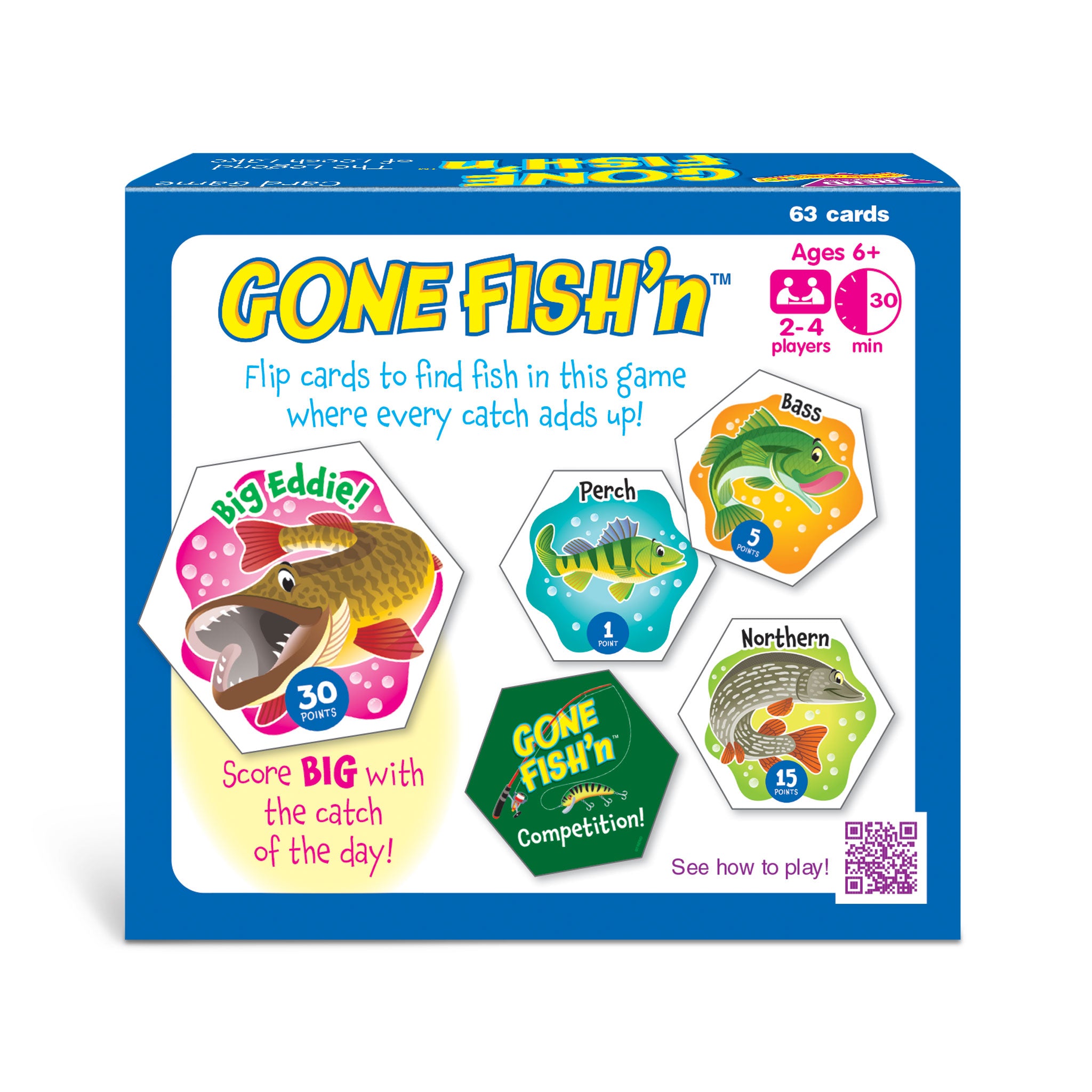 Gone Fish'n Card Game box back