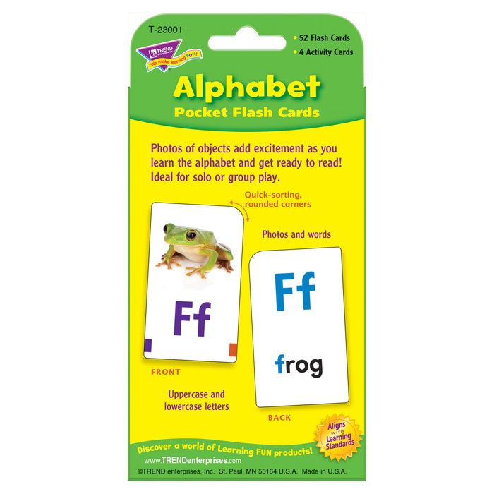 T23001 Flash Cards Alphabet Package Back
