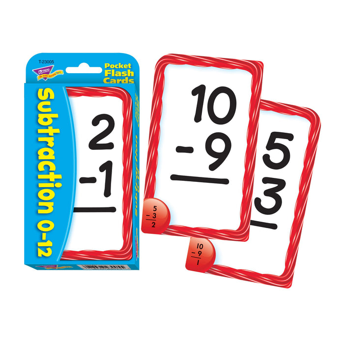 T23005 Flash Cards Subtraction 0 to 12