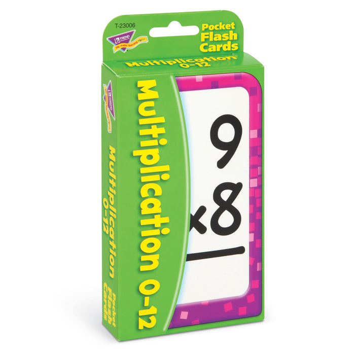 T23006 Flash Cards Multiplication 0 to 12 Package Left