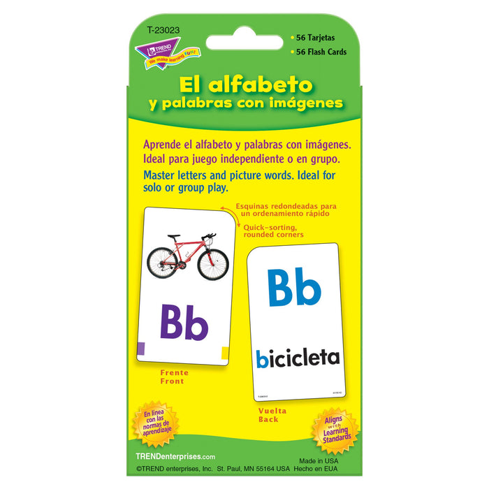 T23023 Flash Cards Alphabet Spanish Package Back