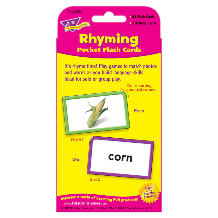 T23026 Flash Cards Rhyming Package Back