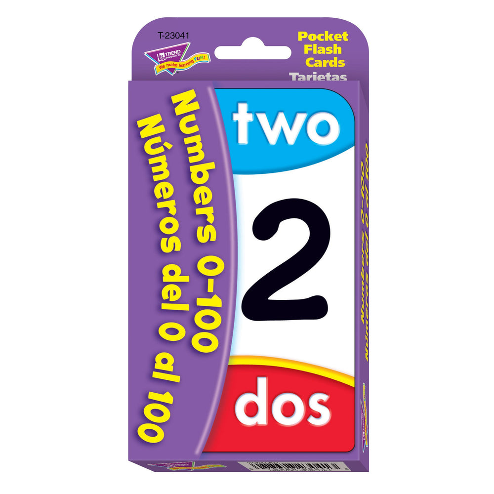 T23041 Flash Cards Numbers 0 to 100 Spanish Package Front