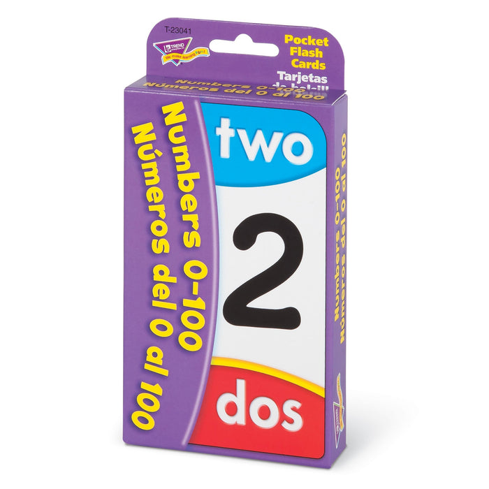 T23041 Flash Cards Numbers 0 to 100 Spanish Package Right