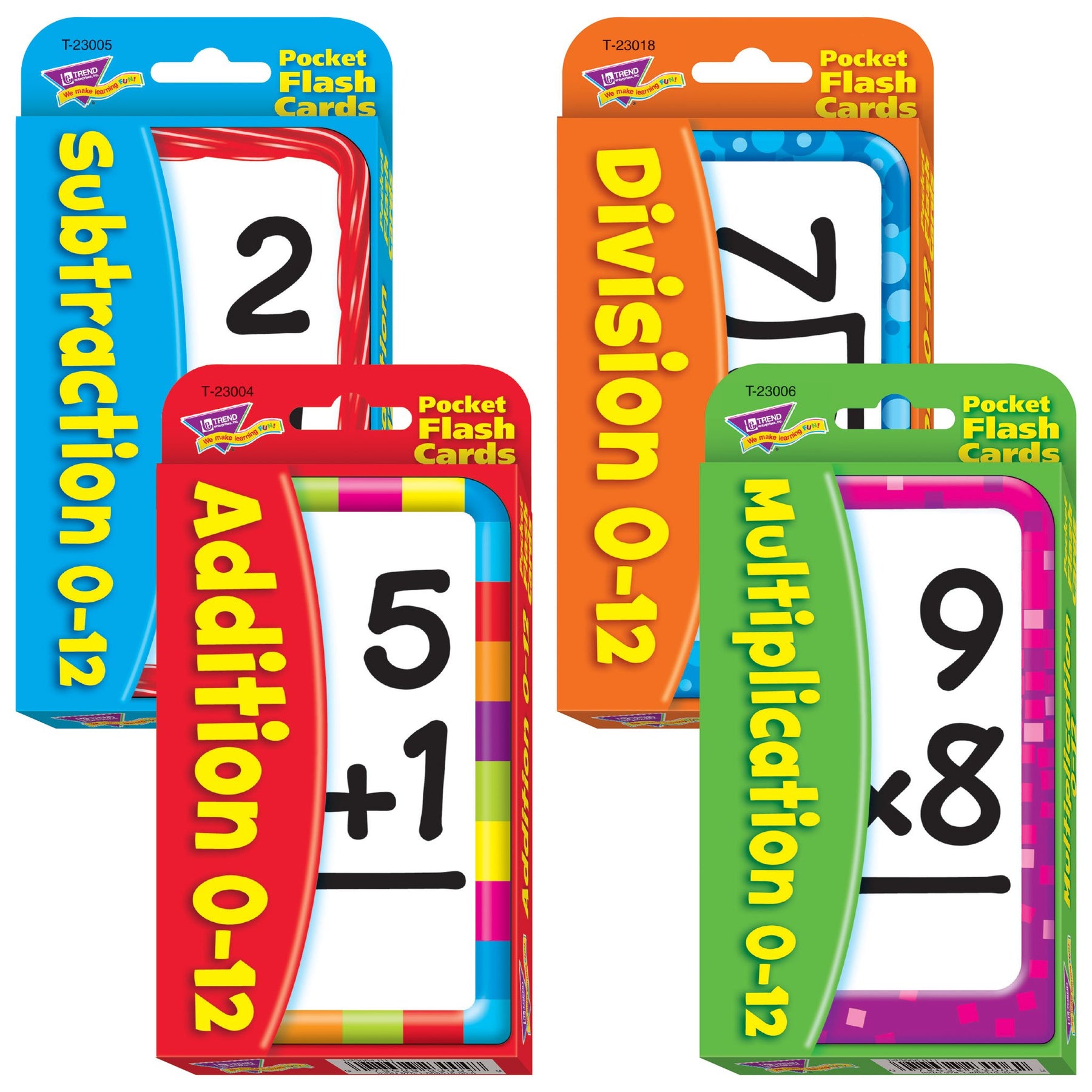 Pocket Flash Cards Math Facts Combo Set T23906 — TREND enterprises, Inc. pocket-flash-cards-math-facts-combo-set-t23906-trend-enterprises-inc