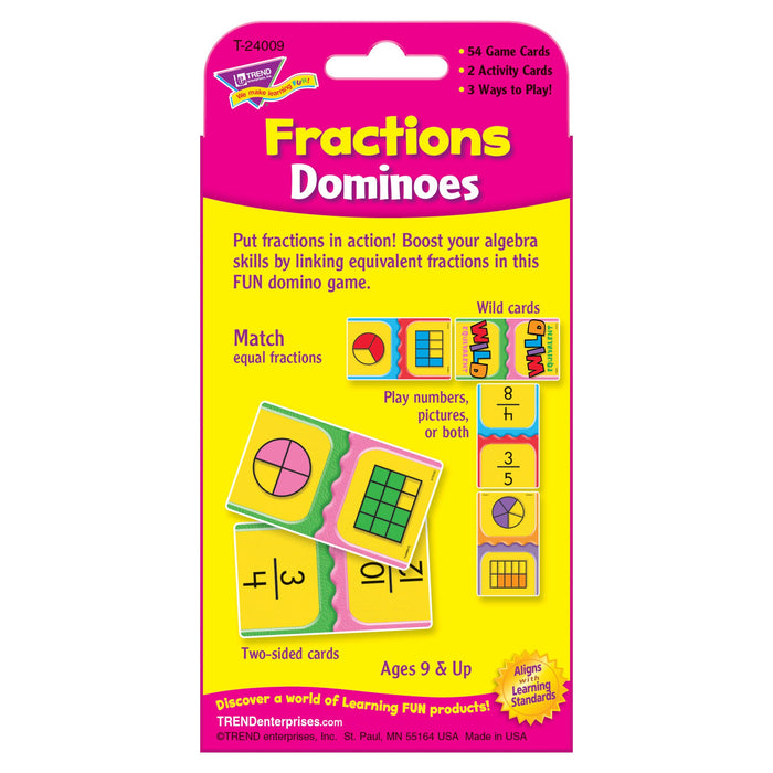T24009 Game Cards Fractions Dominoes Package Back