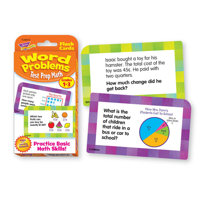 T24013 Flash Cards Word Problems Grades to 3
