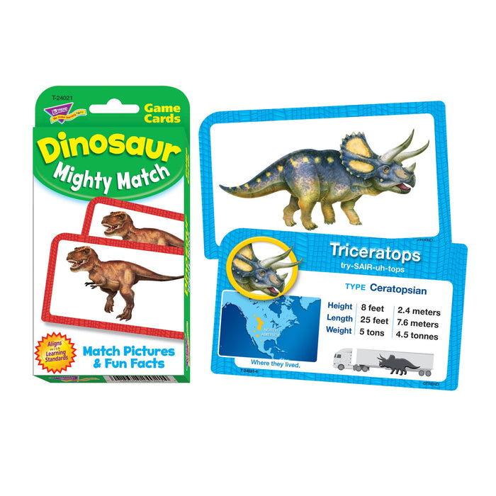 T24021 Game Cards Dinosaur Mighty Match