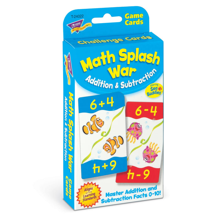 T24022 Game Cards Math Splash War Package Left