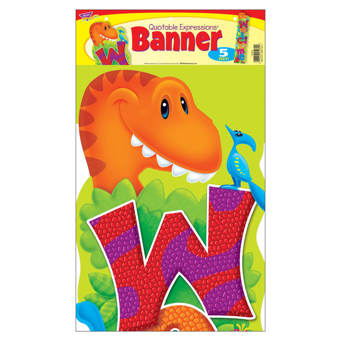 T25080 Banner 5 Feet Welcome Dinosaur Pals Package