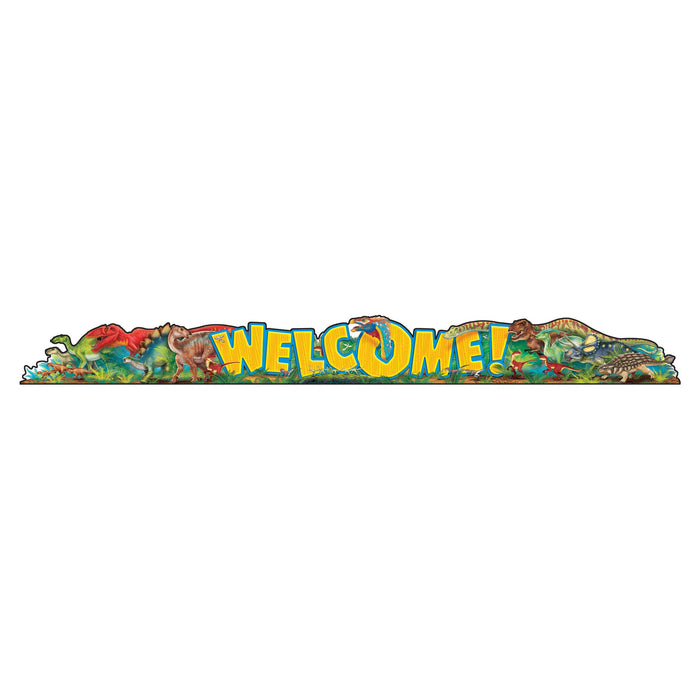 T25081 Banner 10 Feet Welcome Discovering Dinosaurs