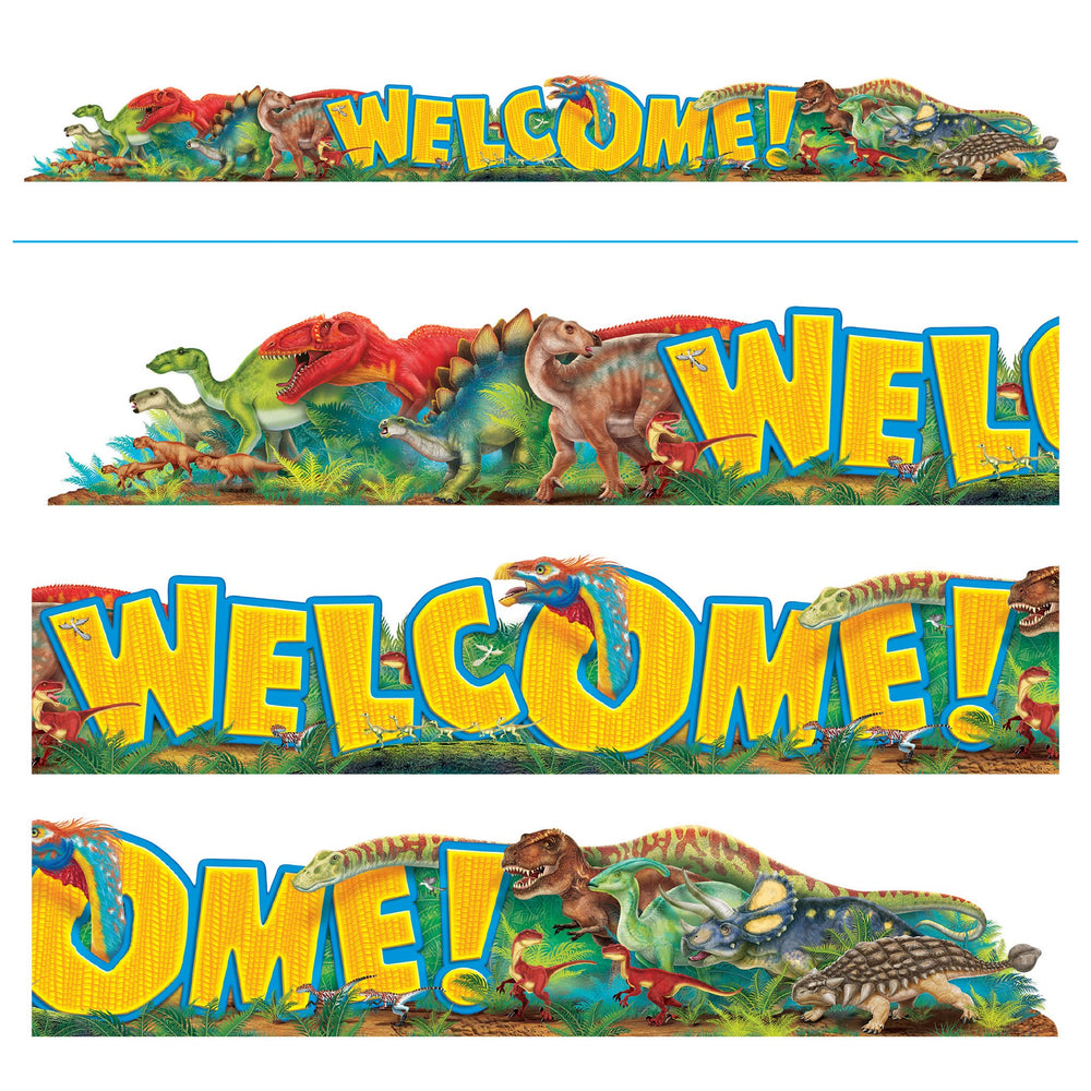 T25081 Banner 10 Feet Welcome Discovering Dinosaurs