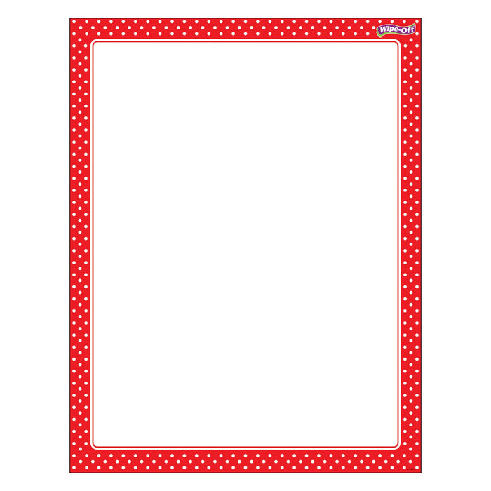 T27335 Wipe Off Chart Polka Dots Red