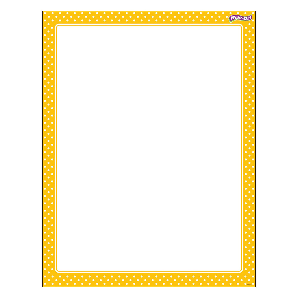 T27336 Wipe Off Chart Polka Dots Yellow