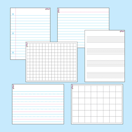 T27906-1a-Wipe-Off-Chart-6-Pack-Papers-Grids
