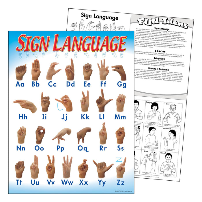 T38039 Learning Chart Sign Language