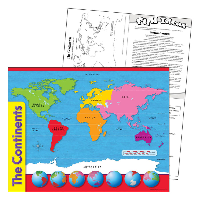 T38098 Learning Chart The Continents Map