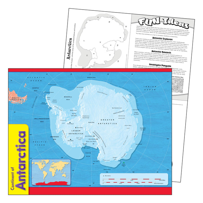 T38139 Learning Chart Antarctica Map