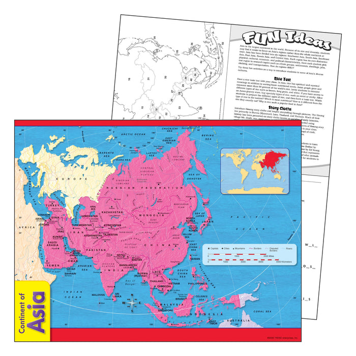T38140 Learning Chart Asia Map