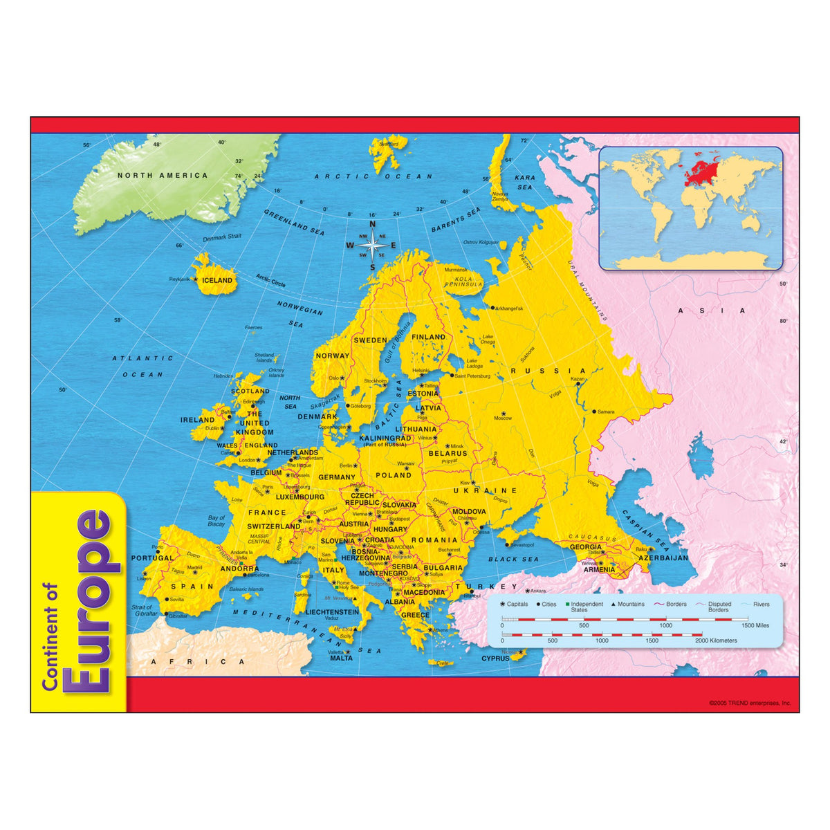 Learning Chart Continent of Europe T38142 — TREND enterprises