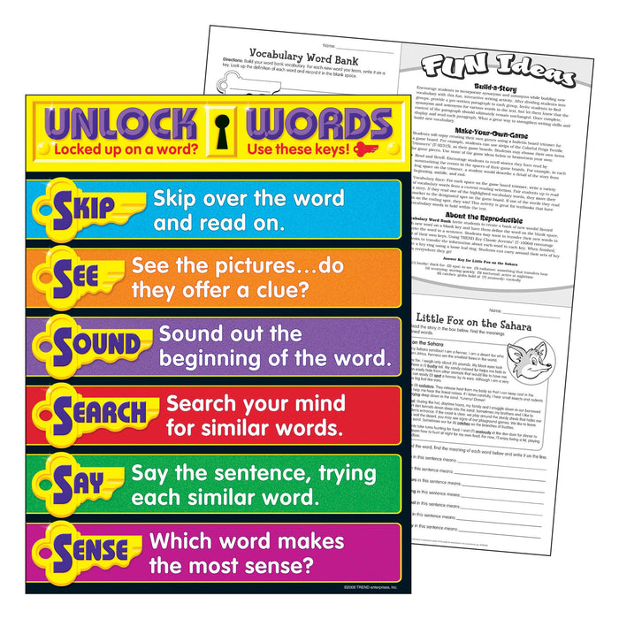 T38283 Learning Chart Unlock Words