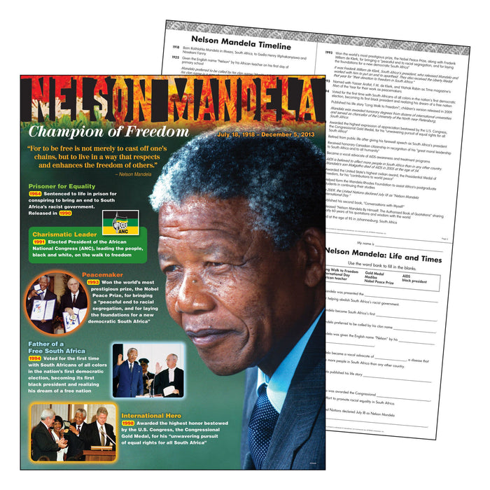 T38342 Learning Chart Nelson Mandela