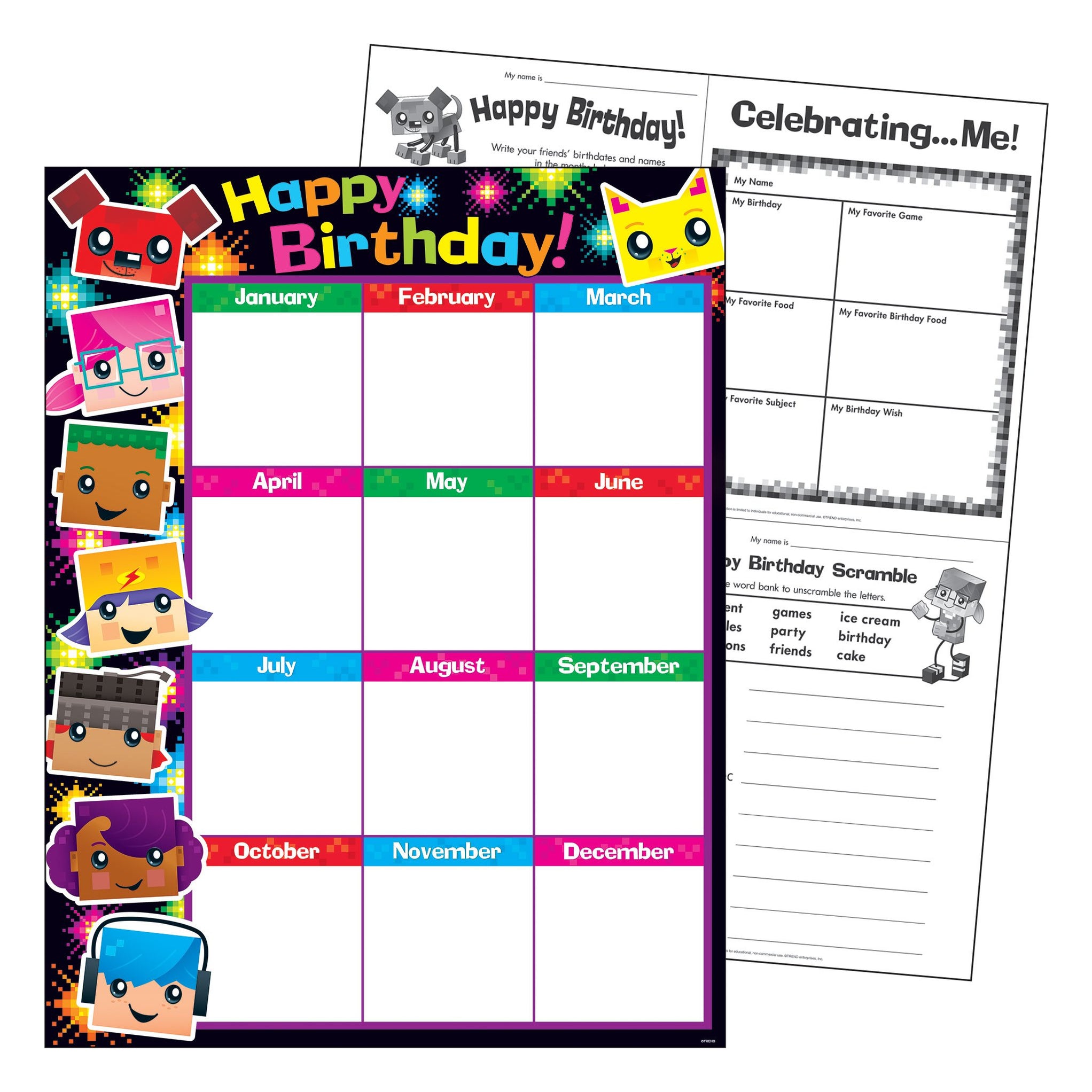 Learning Chart Birthday BlockStars!® T38371 — TREND enterprises, Inc.