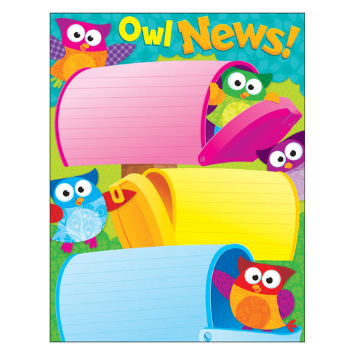 T38449 Learning Chart Good News Owl Stars