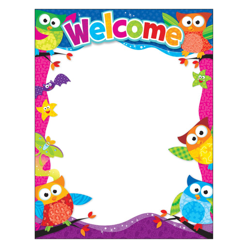 T38451 Learning Chart Welcome Owl Stars