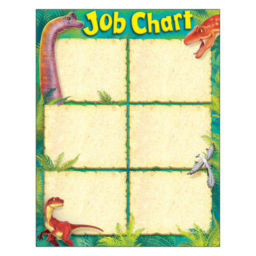 T38492 Learning Chart Realistic Dinosaurs