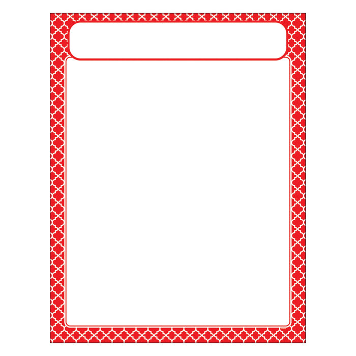 T38600 Learning Chart Moroccan Red