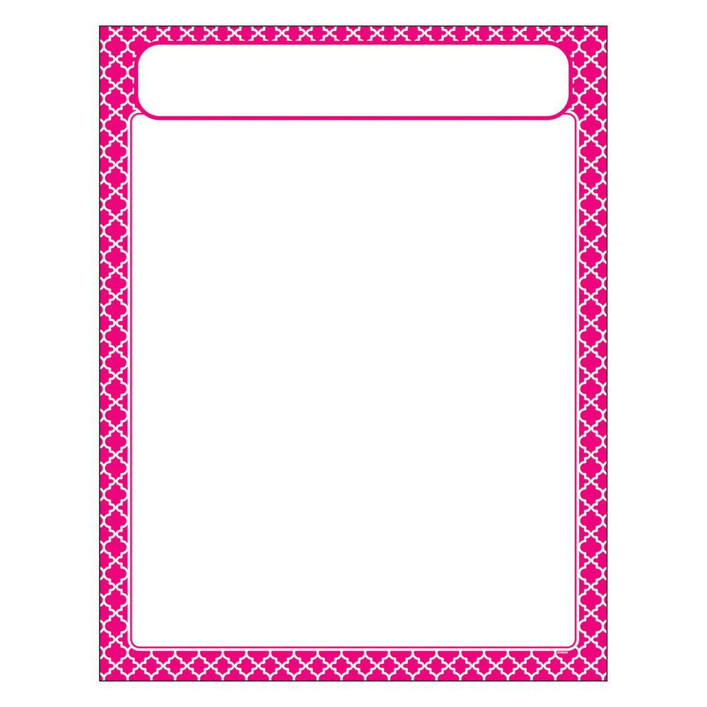 T38604 Learning Chart Moroccan Pink